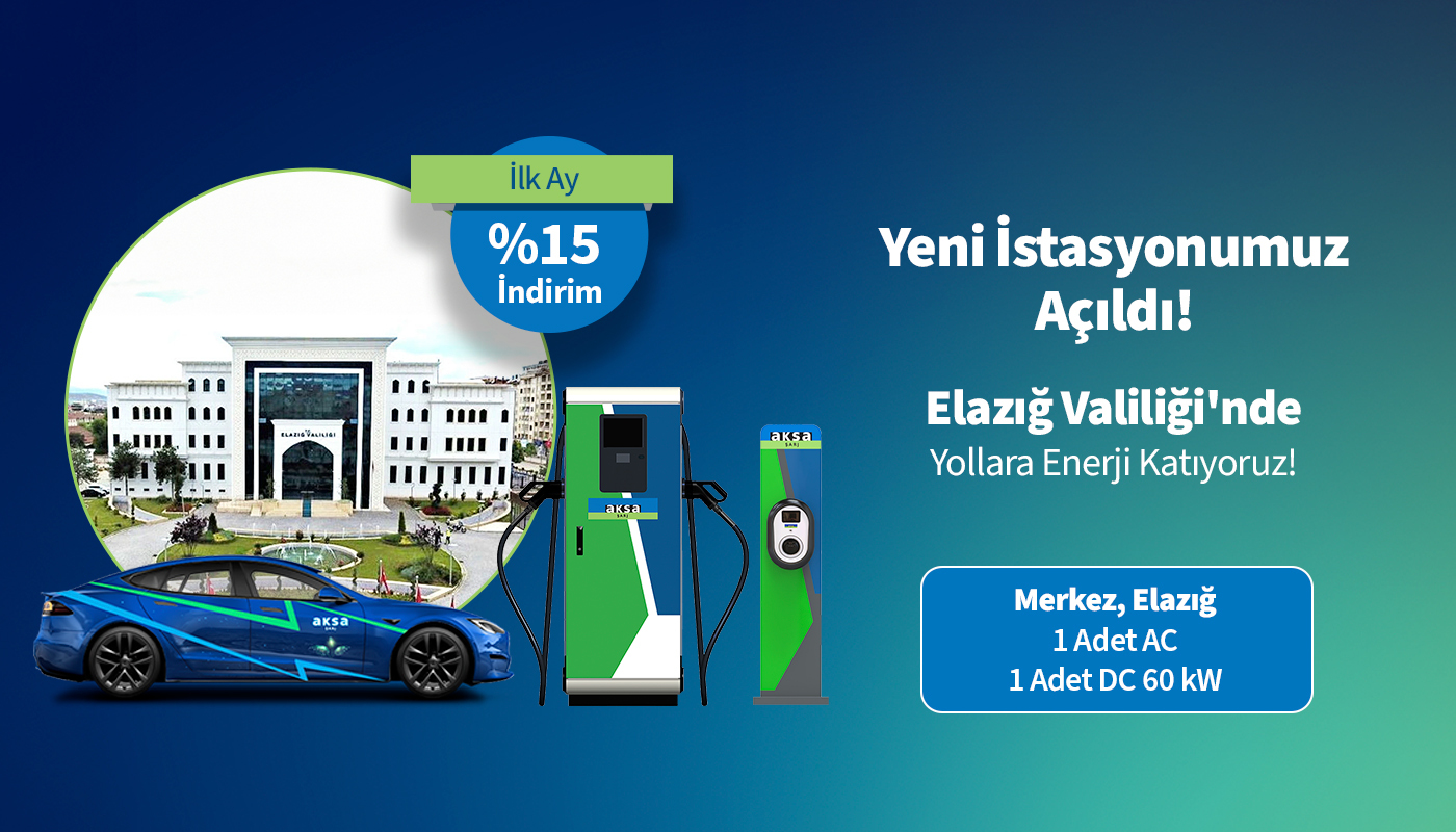 Elazığ Valiliği’nde Halka Açık Şarj Noktası Hizmete Girdi!